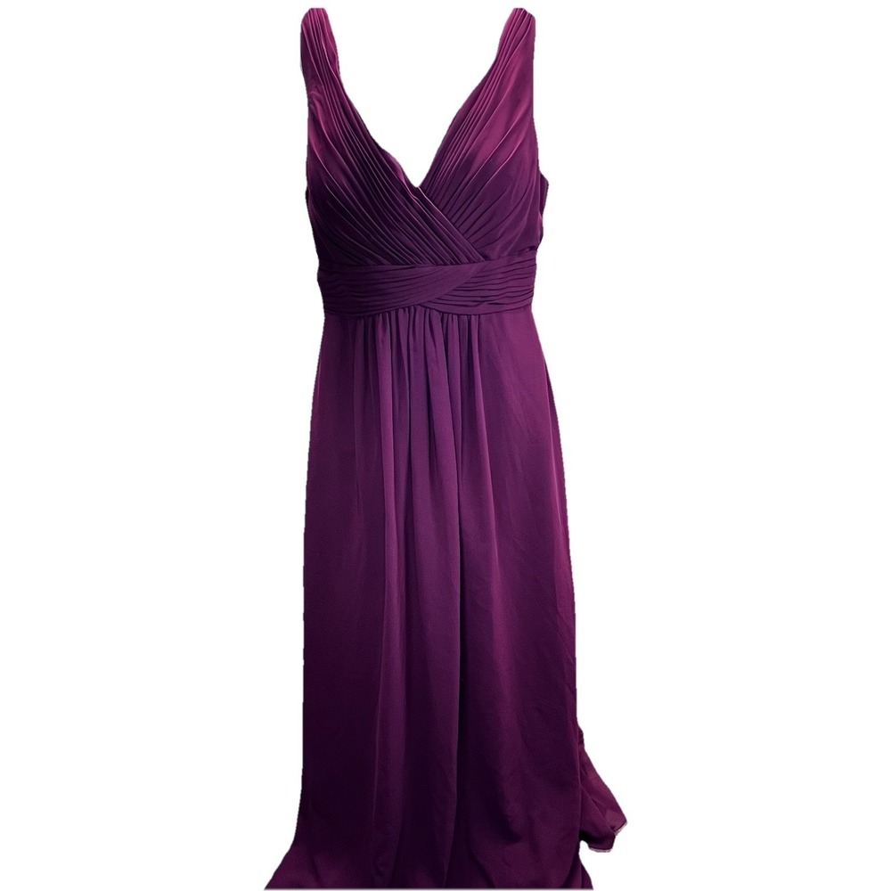 NWT Christina Wu Women Chiffon Bridesmaid Gown 14 Mahogany Formal empire waist